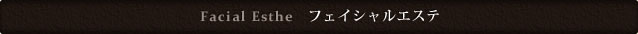 FacialEsthe�@�t�F�C�V�����G�X�e